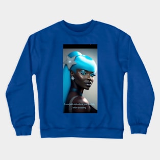 Black Barbie in blue Crewneck Sweatshirt